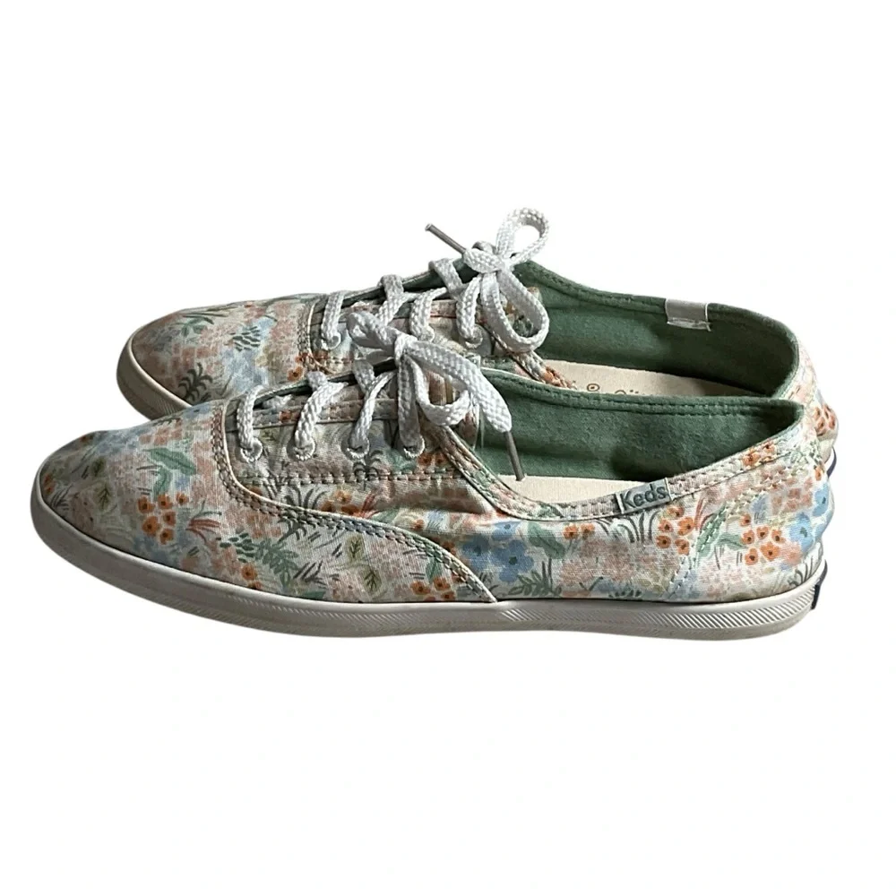 Keds Rifle Paper Co floral print tennis shoes size 7.5